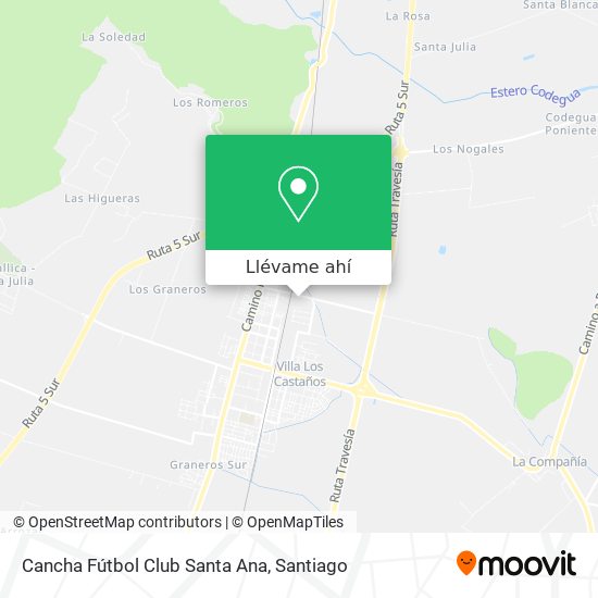 Mapa de Cancha Fútbol Club Santa Ana