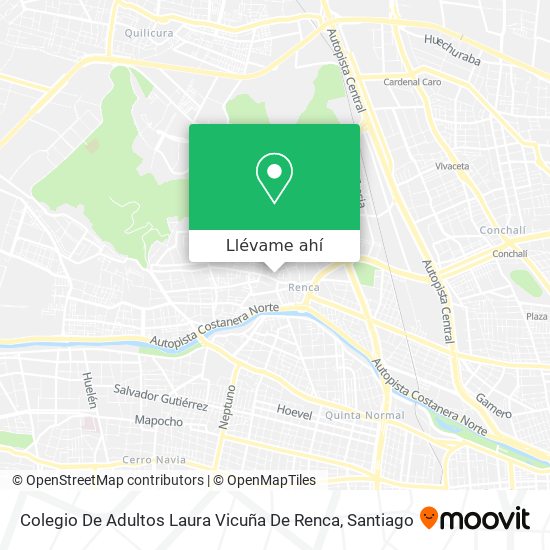 Mapa de Colegio De Adultos Laura Vicuña De Renca