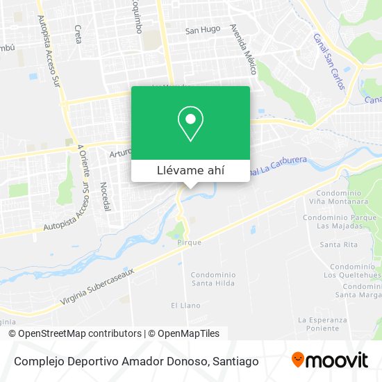 Mapa de Complejo Deportivo Amador Donoso