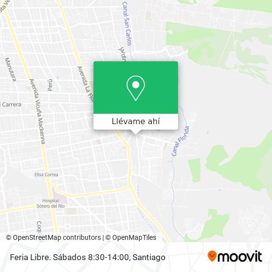 Mapa de Feria Libre. Sábados 8:30-14:00