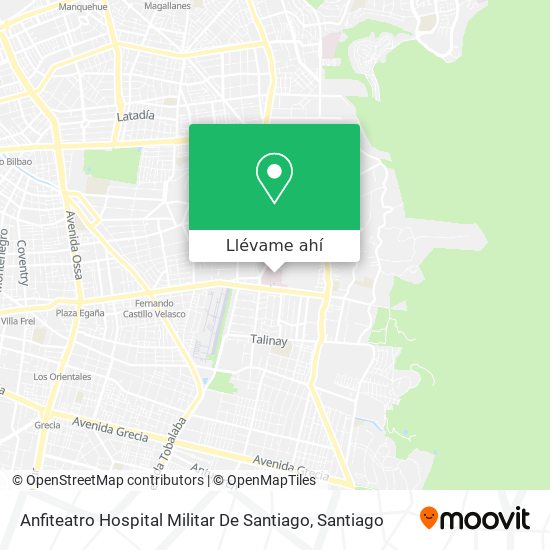 Mapa de Anfiteatro Hospital Militar De Santiago