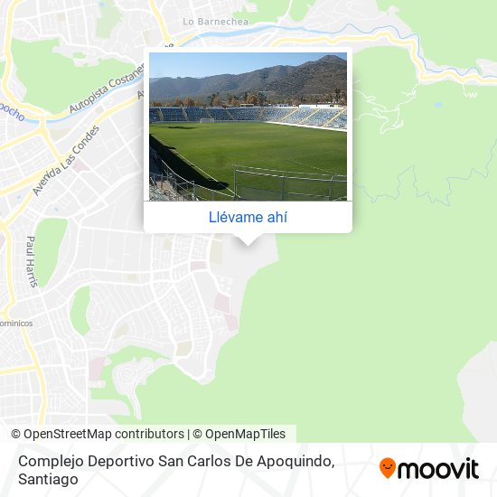 Mapa de Complejo Deportivo San Carlos De Apoquindo