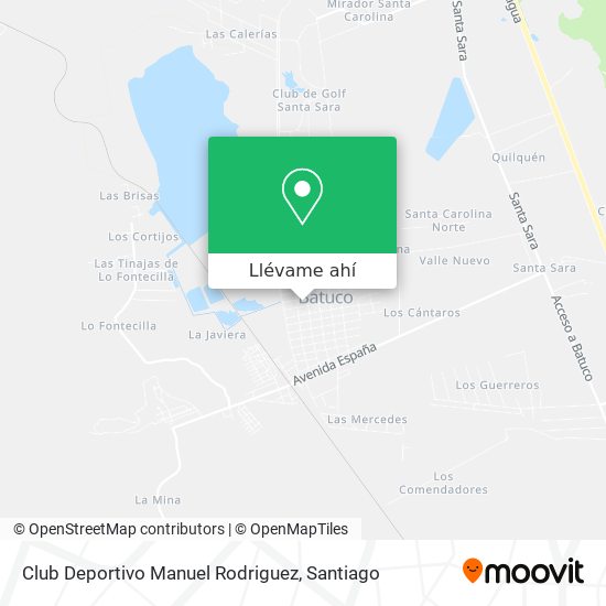 Mapa de Club Deportivo Manuel Rodriguez