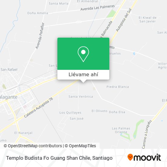 Mapa de Templo Budista Fo Guang Shan Chile