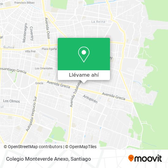 Mapa de Colegio Monteverde Anexo