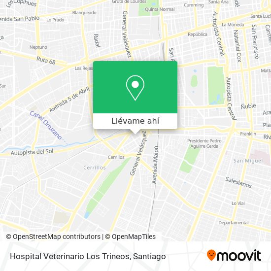 Mapa de Hospital Veterinario Los Trineos