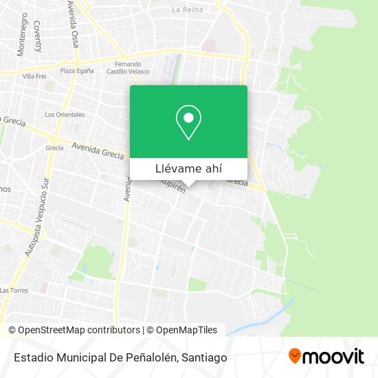 Mapa de Estadio Municipal De Peñalolén