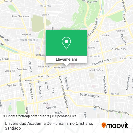 Mapa de Universidad Academia De Humanismo Cristiano