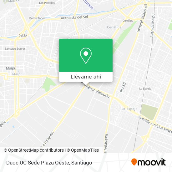 Mapa de Duoc UC Sede Plaza Oeste