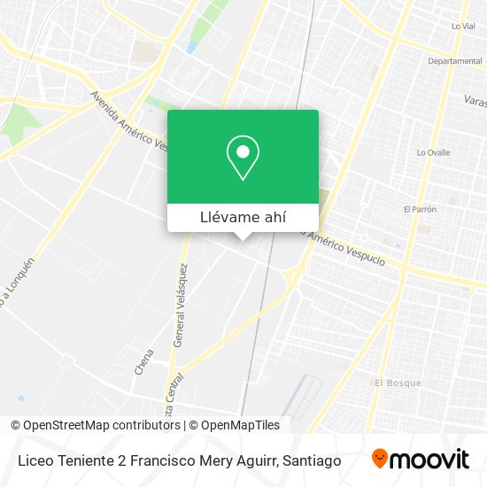 Mapa de Liceo Teniente 2 Francisco Mery Aguirr