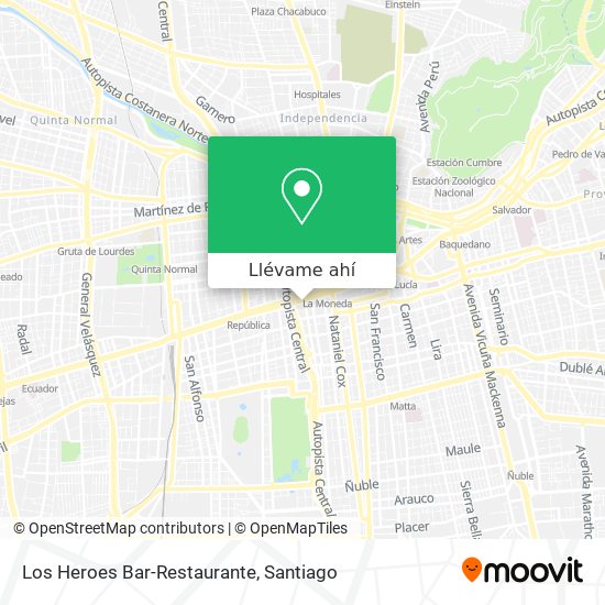 Mapa de Los Heroes Bar-Restaurante