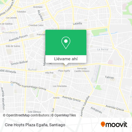 Mapa de Cine Hoyts Plaza Egaña