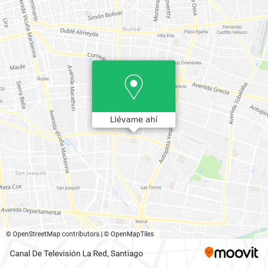 Mapa de Canal De Televisión La Red