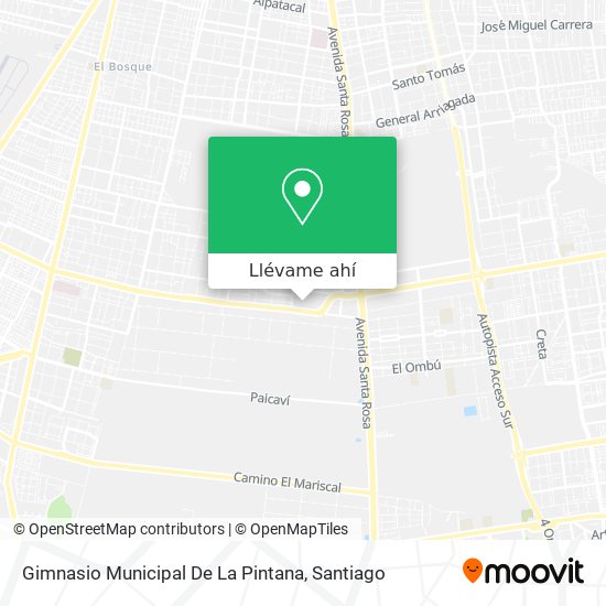 Mapa de Gimnasio Municipal De La Pintana