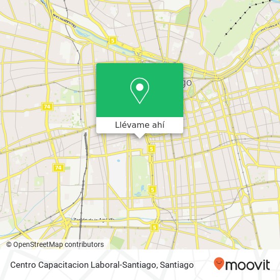 Mapa de Centro Capacitacion Laboral-Santiago