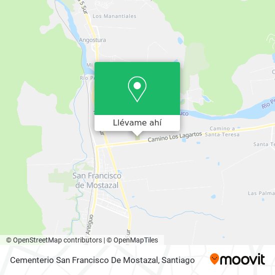 Mapa de Cementerio San Francisco De Mostazal