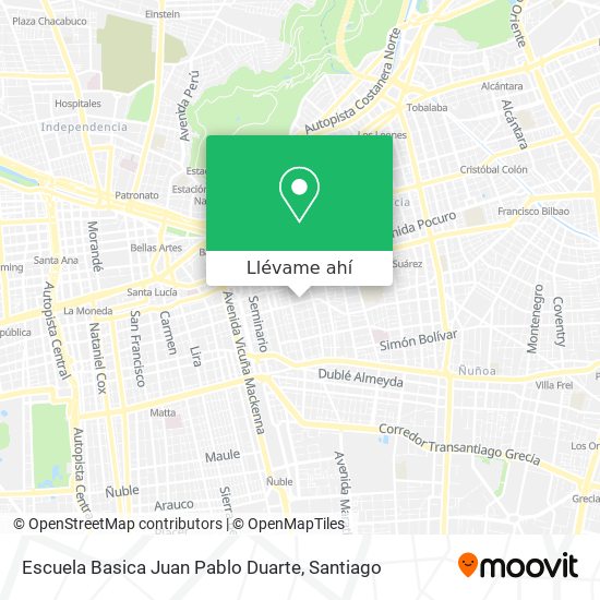 Mapa de Escuela Basica Juan Pablo Duarte