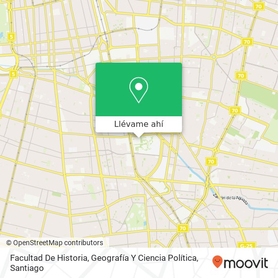 Mapa de Facultad De Historia, Geografía Y Ciencia Política