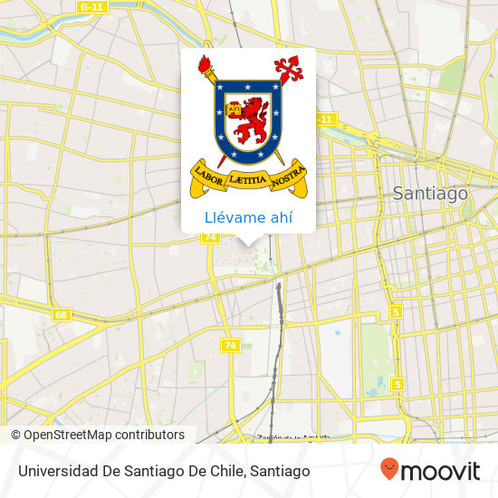 Mapa de Universidad De Santiago De Chile