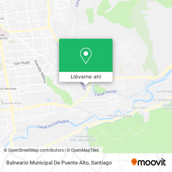 Mapa de Balneario Municipal De Puente Alto