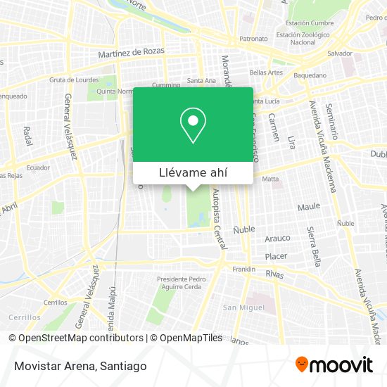 Mapa de Movistar Arena