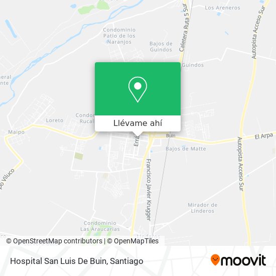 Mapa de Hospital San Luis De Buin
