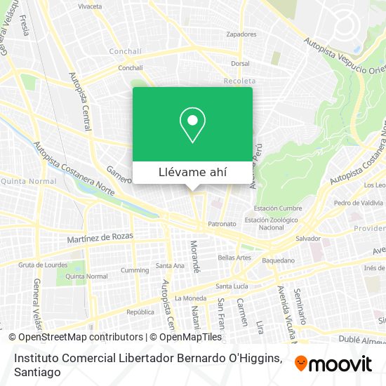 Mapa de Instituto Comercial Libertador Bernardo O'Higgins