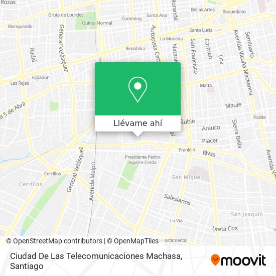 Mapa de Ciudad De Las Telecomunicaciones Machasa