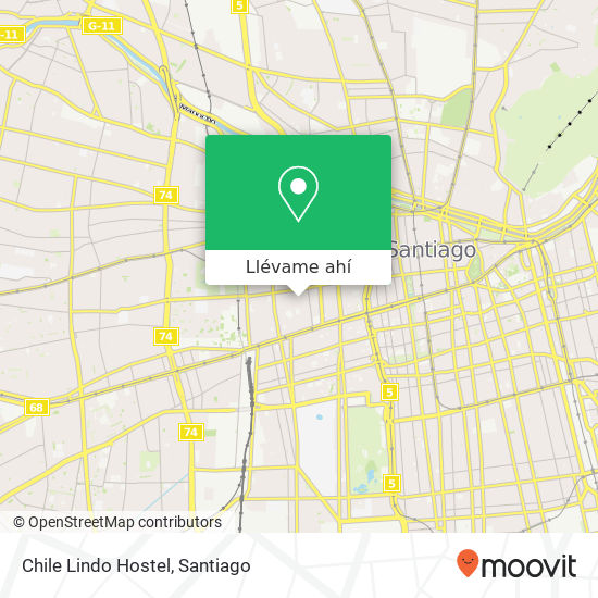 Mapa de Chile Lindo Hostel