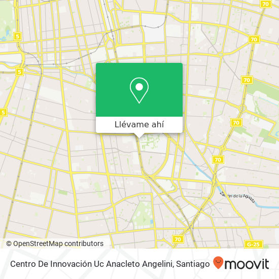 Mapa de Centro De Innovación Uc Anacleto Angelini