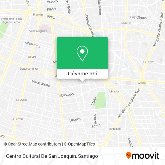 Mapa de Centro Cultural De San Joaquín