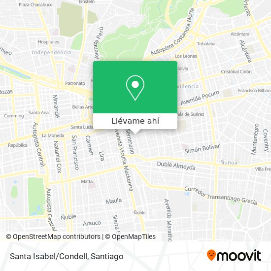 Mapa de Santa Isabel/Condell