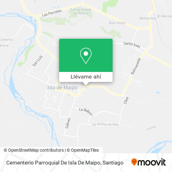 Mapa de Cementerio Parroquial De Isla De Maipo