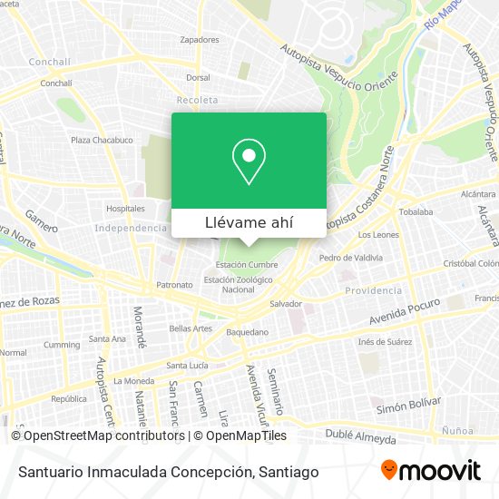 Mapa de Santuario Inmaculada Concepción
