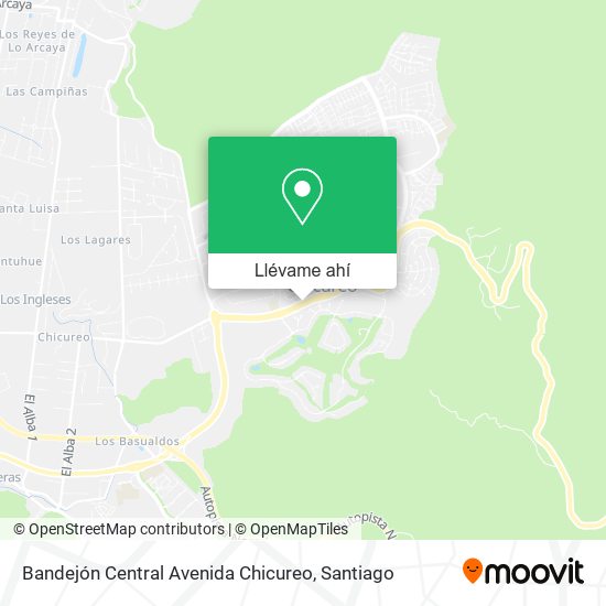 Mapa de Bandejón Central Avenida Chicureo