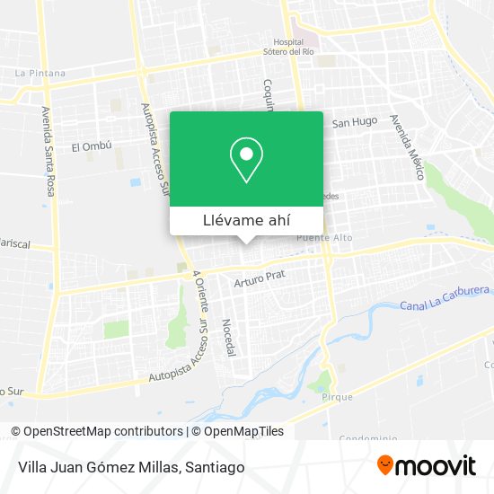 Mapa de Villa Juan Gómez Millas