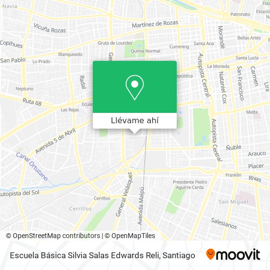 Mapa de Escuela Básica Silvia Salas Edwards Reli