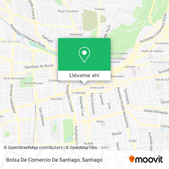 Mapa de Bolsa De Comercio De Santiago