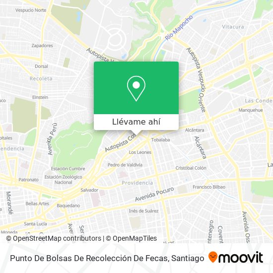 Mapa de Punto De Bolsas De Recolección De Fecas