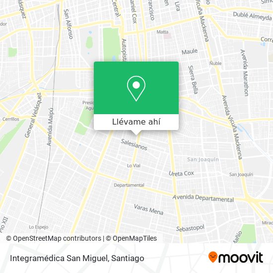 Mapa de Integramédica San Miguel