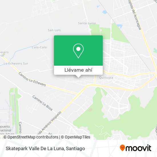 Mapa de Skatepark Valle De La Luna