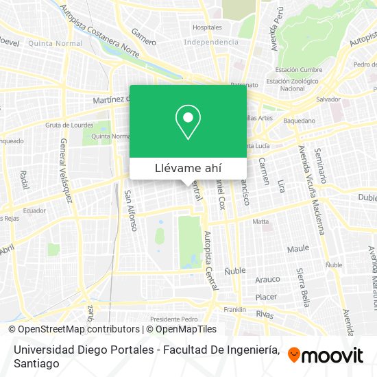 Mapa de Universidad Diego Portales - Facultad De Ingeniería