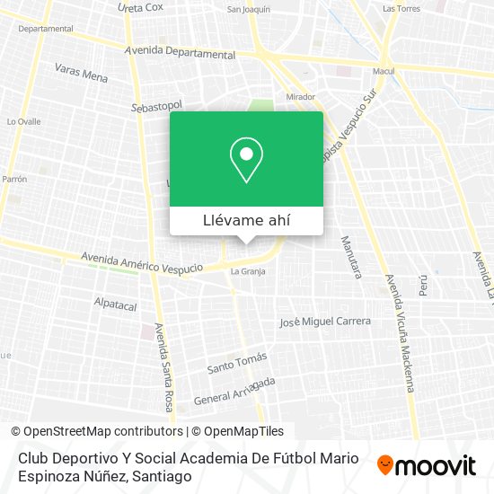 Mapa de Club Deportivo Y Social Academia De Fútbol Mario Espinoza Núñez