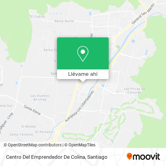 Mapa de Centro Del Emprendedor De Colina