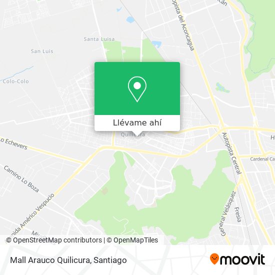 Mapa de Mall Arauco Quilicura