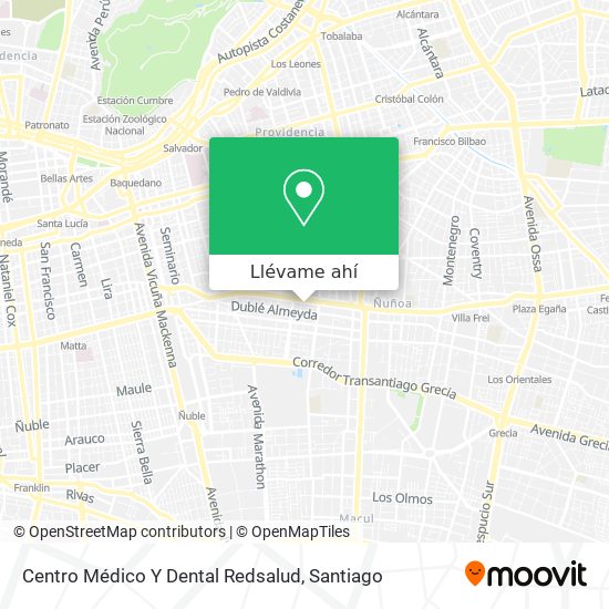 Mapa de Centro Médico Y Dental Redsalud