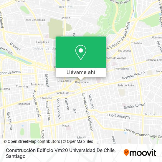 Mapa de Construcción Edificio Vm20 Universidad De Chile