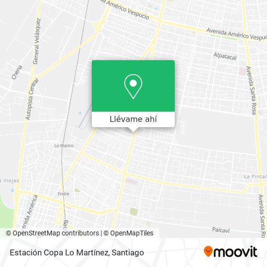 Mapa de Estación Copa Lo Martínez