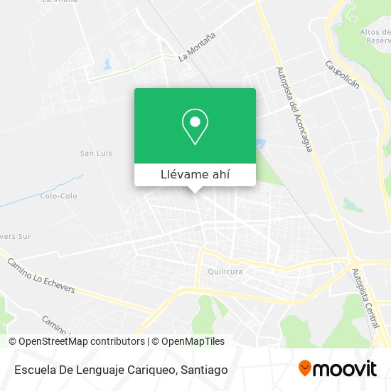 Mapa de Escuela De Lenguaje Cariqueo