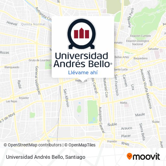 Mapa de Universidad Andrés Bello
